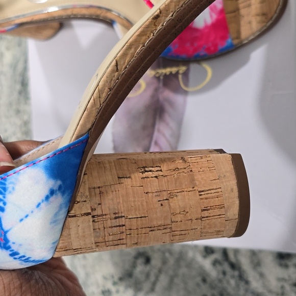 Jessica Simpson Tie-Dye Block Heel Sandals - Picture 4 of 5